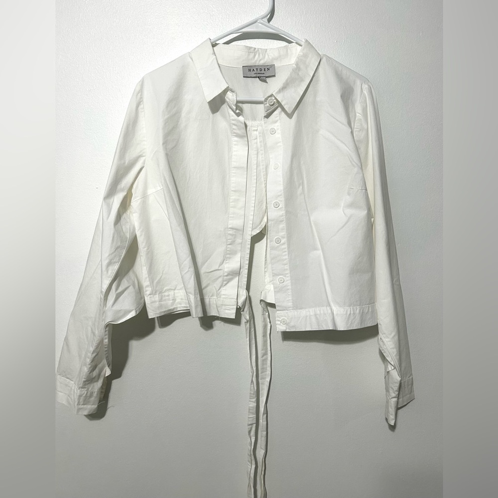 a large button up shirt